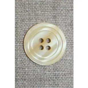 4-huls knap m/cirkel, lysegul 20 mm. - Knapper Grøn, gul og orange