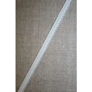 Kantelastik grå-hvid med små takker - 