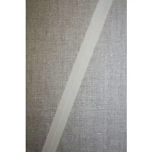 Foldeelastik tynd, off-white - Foldeelastik, foldebånd, uldbånd