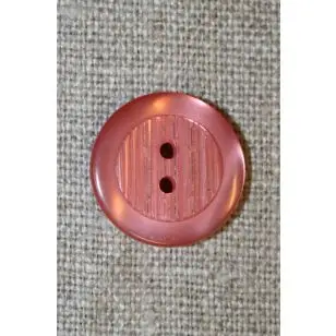 Gl.rosa 2-huls knap, 18 mm. - Knapper Rød/lyserød/lilla