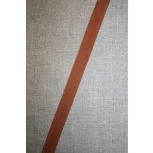 Foldeelastik tynd, rød-brun - Foldeelastik, foldebånd, uldbånd