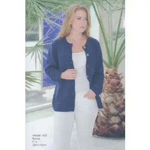 1607 Trøje m/reliefstriber - Strikopskrifter Dame