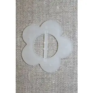 Plast spænde blomst 20 mm. klar - 