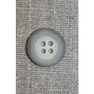 Grå-meleret 4-huls knap, 18 mm. - 