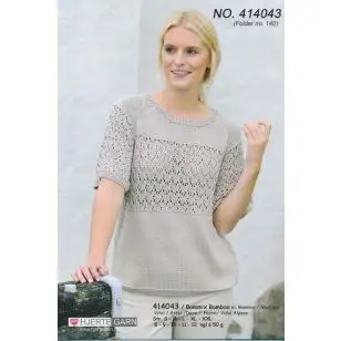 414043 Bluse m/hulmønster-bort - Pind 3-3½