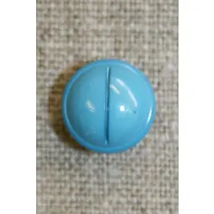 Rund knap m/rille, turkis-blå - Knapper Blå, turkis og petrol