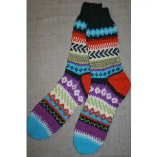 Strømper i jacquard-mønster str.38 - Inspiration strik