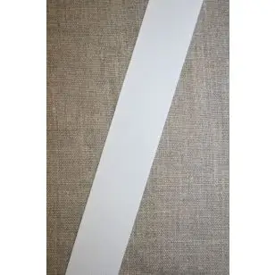 Bomuldsbånd - Gjordbånd sildebensvævet i hvid, 30 mm. - Gjordbånd, bændel og sportsbånd