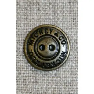 Metalknap gl.guld " Mickey & co" - Guld-, sølv- og metalknapper