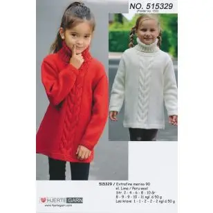 515329 Tunika m/bred snoning - Strikopskrifter Børn