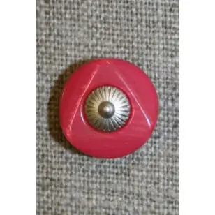 Knap mørk rosa m/sølv - Knapper Rød/lyserød/lilla