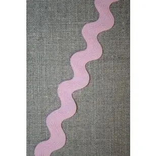 Zig-zag bånd 18 mm. babylyserød - Div. bånd