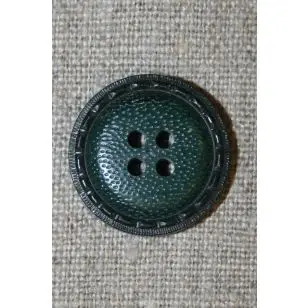 4-huls knap m/kant, flaskegrøn - Knapper Grøn, gul og orange