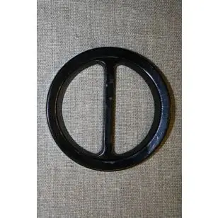 Plast spænde rundt 50 mm. sort - Spænder og hægter