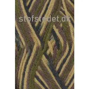 Ragg strømpegarn i Camouflage army, oliven og brun - P: 5 - Ragg  Strømpegarn