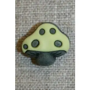 Knap m/paddehat, lys grøn - Børneknapper