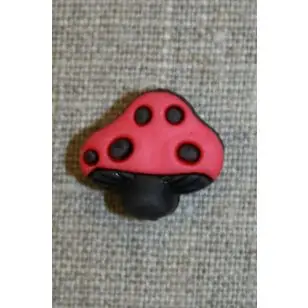 Knap m/paddehat, rød - Børneknapper