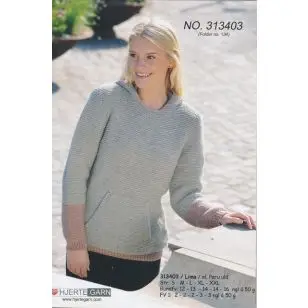 313403 Retstrikket Sweater - Strikopskrifter Dame