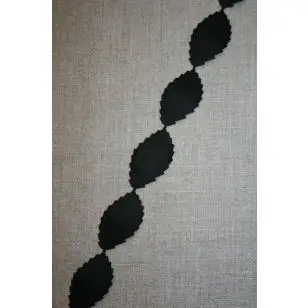Bånd med blade, sort - Div. bånd