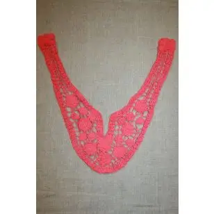 Besætning i hæklet look, koral-rød - Besætninger