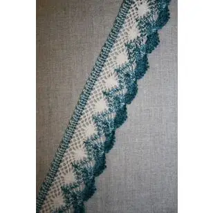 Blonde m/flock off-white/petrol, 50 mm. - 