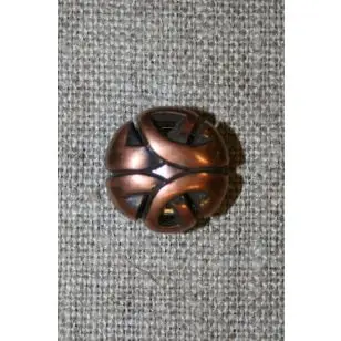 Knap m/mønster, kobber - Guld-, sølv- og metalknapper