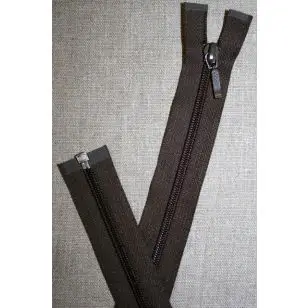 68 cm delbar lynlås YKK, mørkebrun - Lynlåse delbare