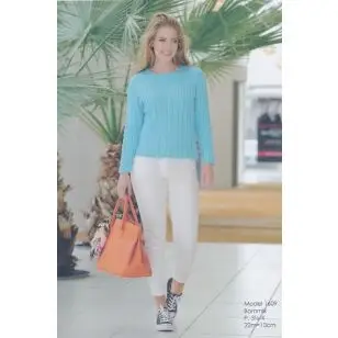 1609 Bluse m/snoning - Strikopskrifter Dame