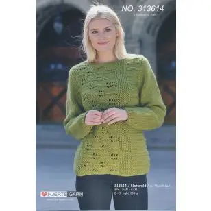 313614 Tværstrikket Sweater - Pind 7-8