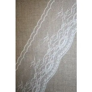 Nylonblonde 95 mm, hvid - Blonder