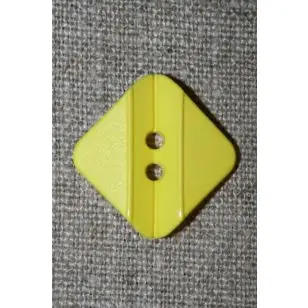 Firkantet gul knap, 23 mm. - Knapper Grøn, gul og orange