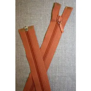 61 cm. delbar lynlås YKK, brændt orange - Lynlåse delbare