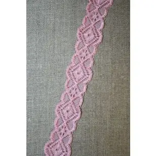 Strækblonde 20 mm. lyserød - Blonder