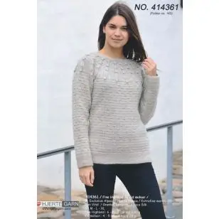 414361 Sweater i uld & mohair - Strikopskrifter Dame