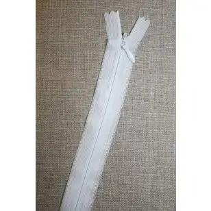 45 cm. usynlig lynlåse, hvid - Tilbud lynlåse