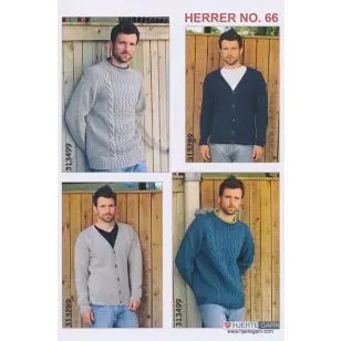 Herre no. 66 Cardigan/Sweater - Strikkeopskrift Herre