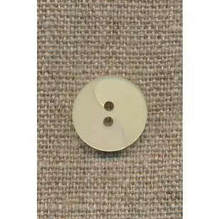 Lysegul knap m/drejet look, 15 mm. - Knapper Grøn, gul og orange