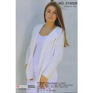 515009 Trøje m/bredt overfald - Strikopskrifter Dame