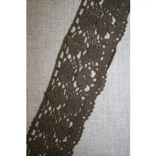 Bomulds-blonde 50 mm. mørkebrun - 