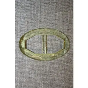 Plast spænde oval klar 20 mm. lysegul/lime - 