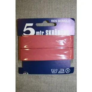 5 meter bomulds-skråbånd, gl.rosa - Skråbånd