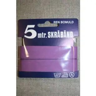 5 meter bomulds-skråbånd, lyselilla - Skråbånd