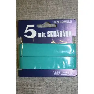 5 meter bomulds-skråbånd, irgrøn - Skråbånd