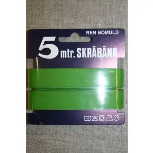 5 meter bomulds-skråbånd, lime-grøn - 