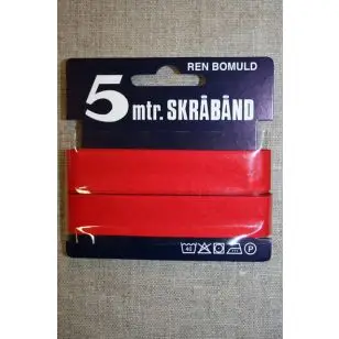 5 meter bomulds-skråbånd, postkasse-rød - Skråbånd