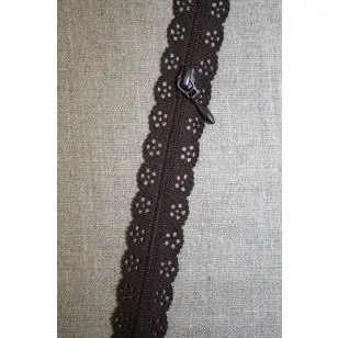 Blonde-lynlås i metermål, mørkebrun - Lynlåse i metermål