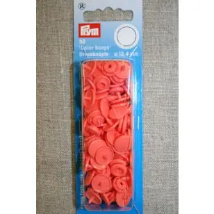 Plast-trykknap rund, laks - Tryklåse og Trykknapper