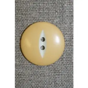 Knap lysegul m/hvid, 18 mm. - Knapper Grøn, gul og orange