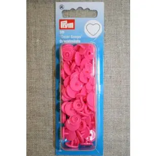 Plast-trykknap hjerte, pink - Tryklåse og Trykknapper