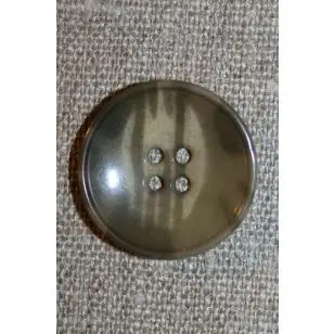 Knap lys army, 25 mm. - Knapper Brun, beige og off-white